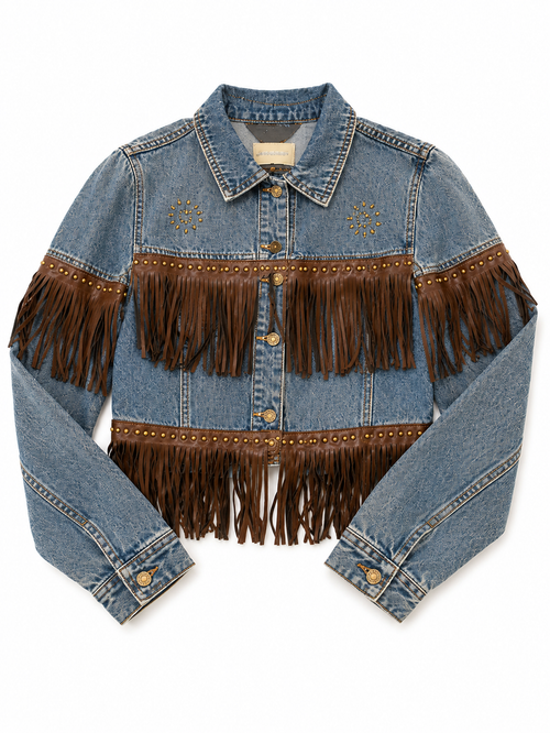 Wild Heart Fringe Denim Jacket