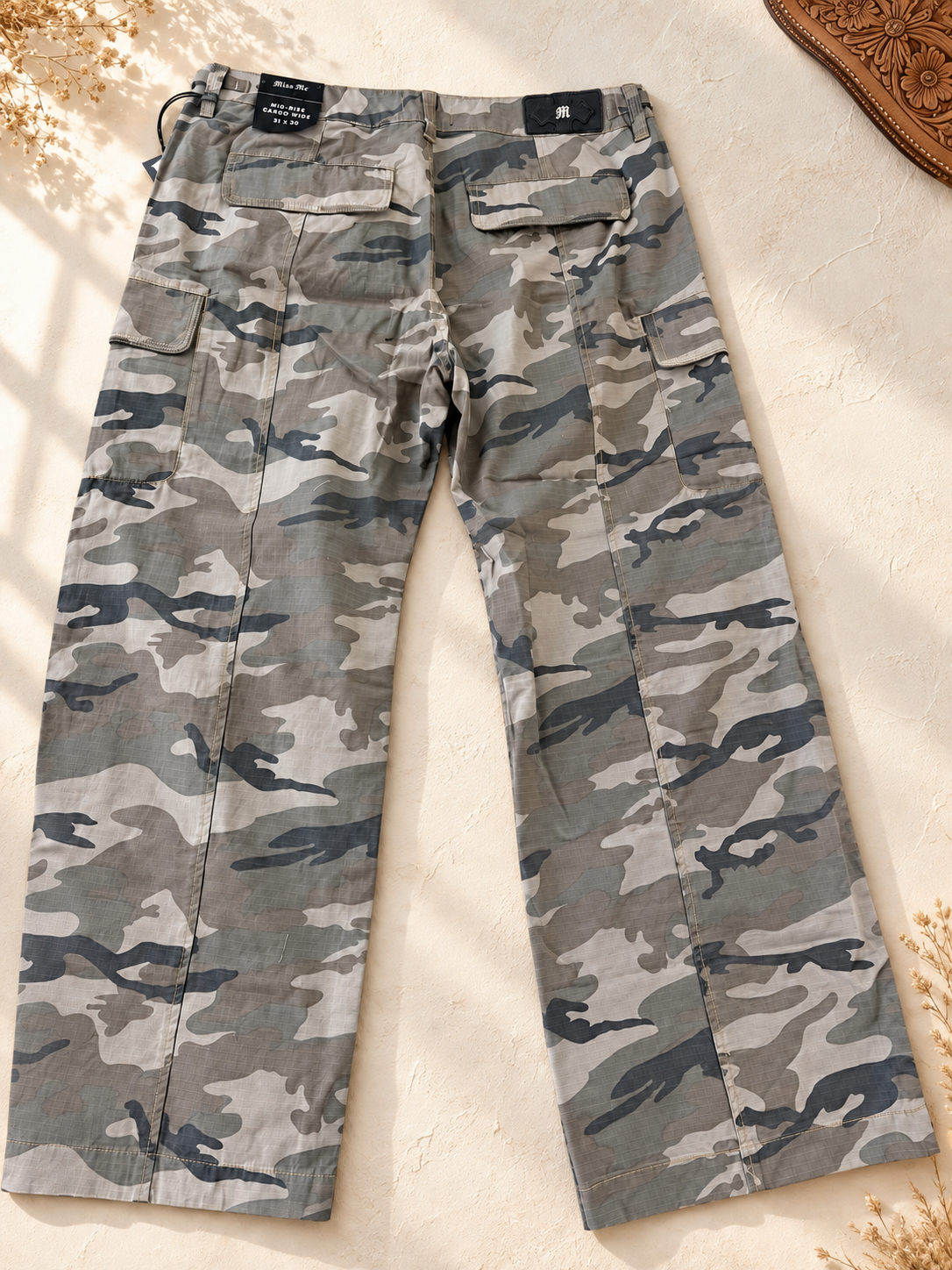 Miss Me Camo Barrel Leg (mid rise)