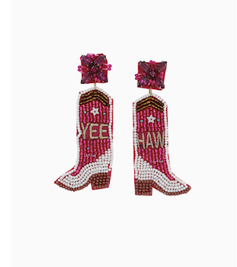 Pink Pony Yee Haw Earrings