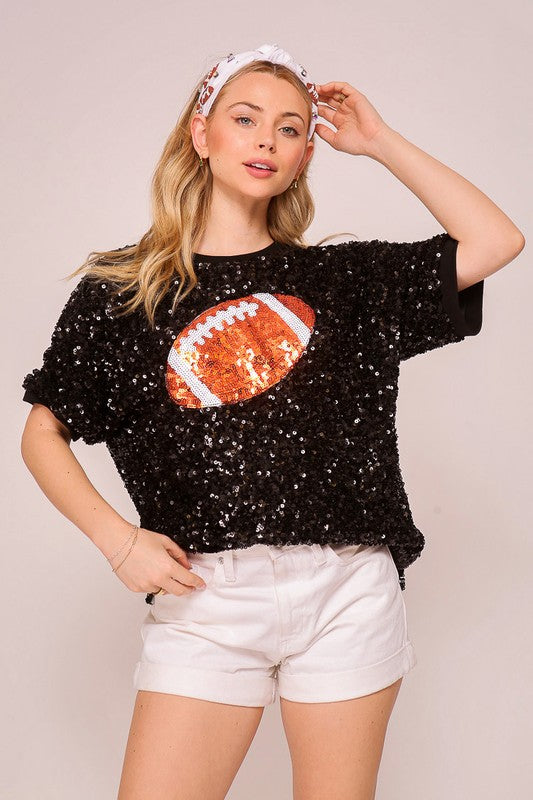 Friay Night Lights Sequin football Top