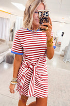 Red, White & Beautiful Mini Dress